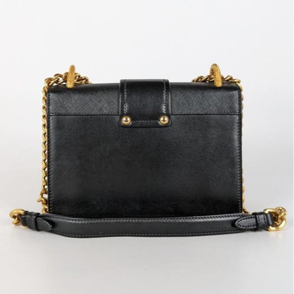 SOLD Prada Cahier City Saffiano Snake Animalier Black Leather Cross Body Bag - Picture 2 of 8